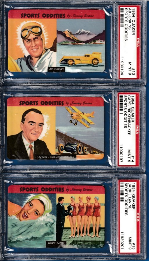 1954 Quaker Oats Sports Oddities #14 Capt. Eddie Rickenbacker (Car Racing) Baseball cards value