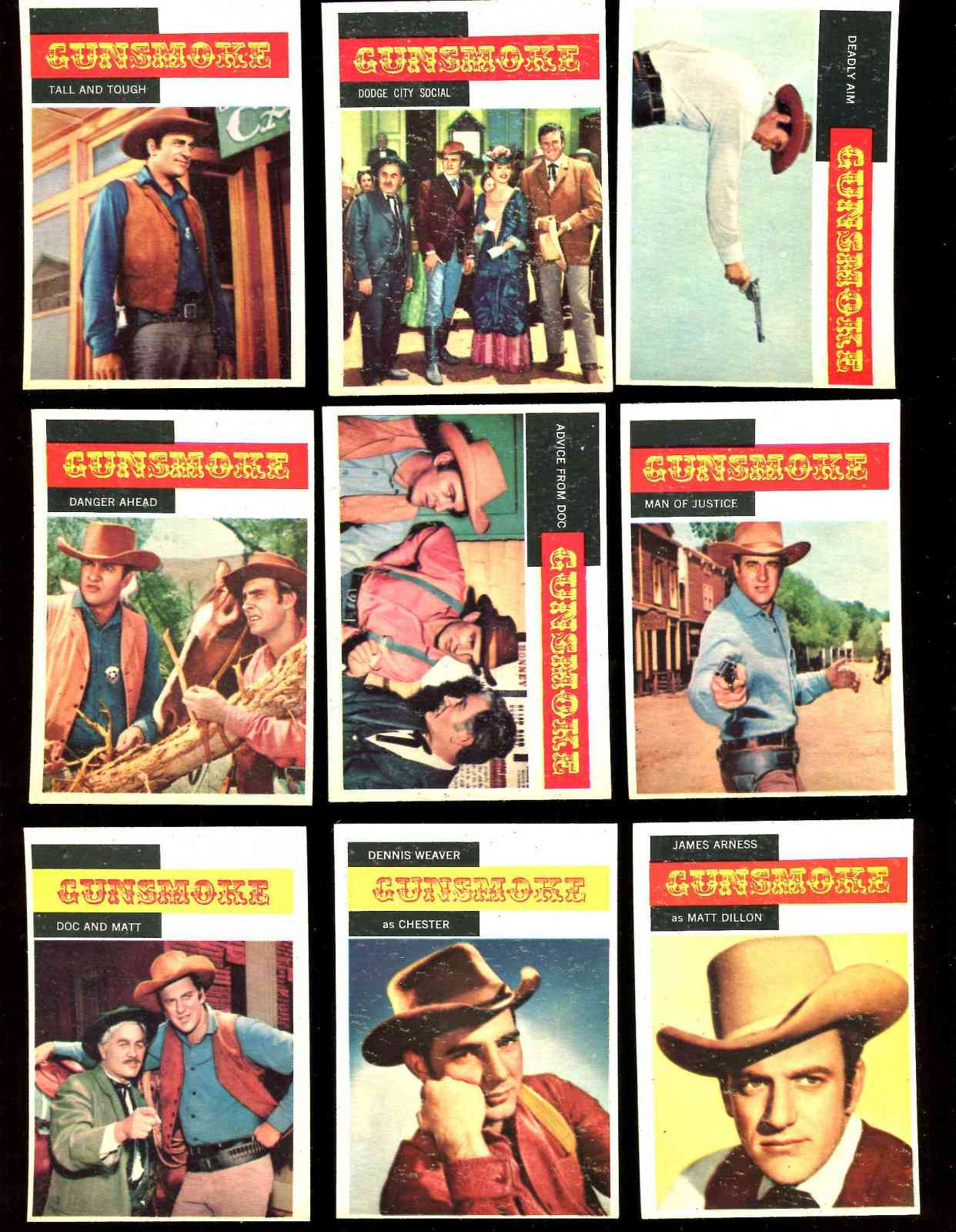 1958 Topps TV Westerns # 8 GUNSMOKE 'Danger Ahead' n cards value