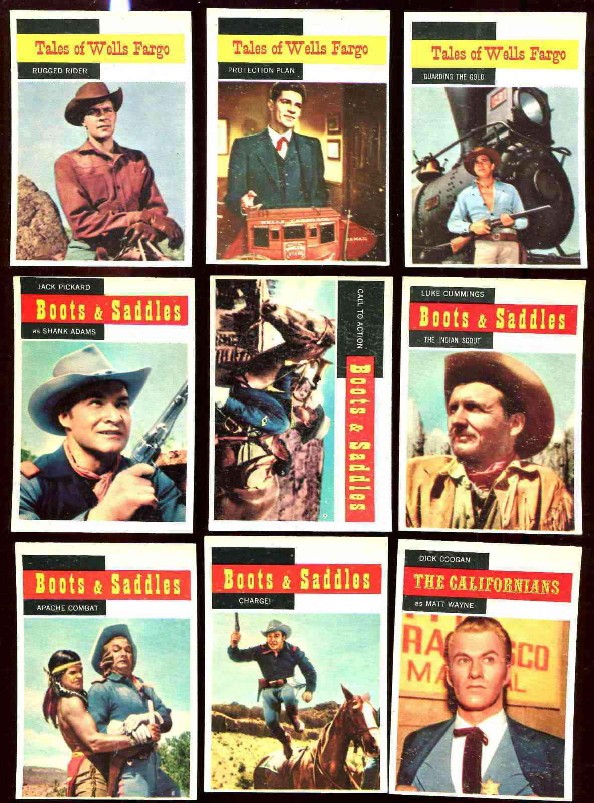 1958 Topps TV Westerns #63 WELLS FARGO 'Guarding the Gold' n cards value