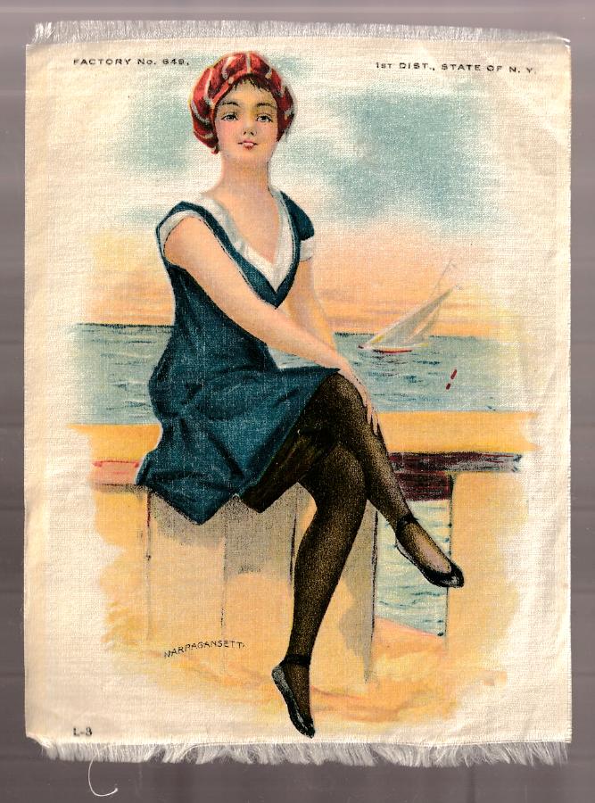1910's Tobacco Silk Beaches #   Narragansett (RI) (JUMBO 4.75 x 6 in.) Baseball cards value