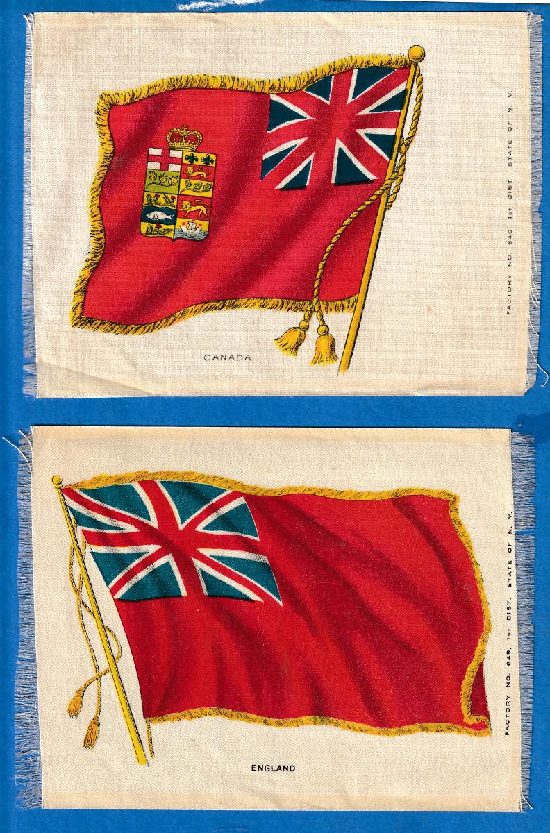 1910's Tobacco Silk Flag (6 x 4.75 in.) - CANADA Baseball cards value