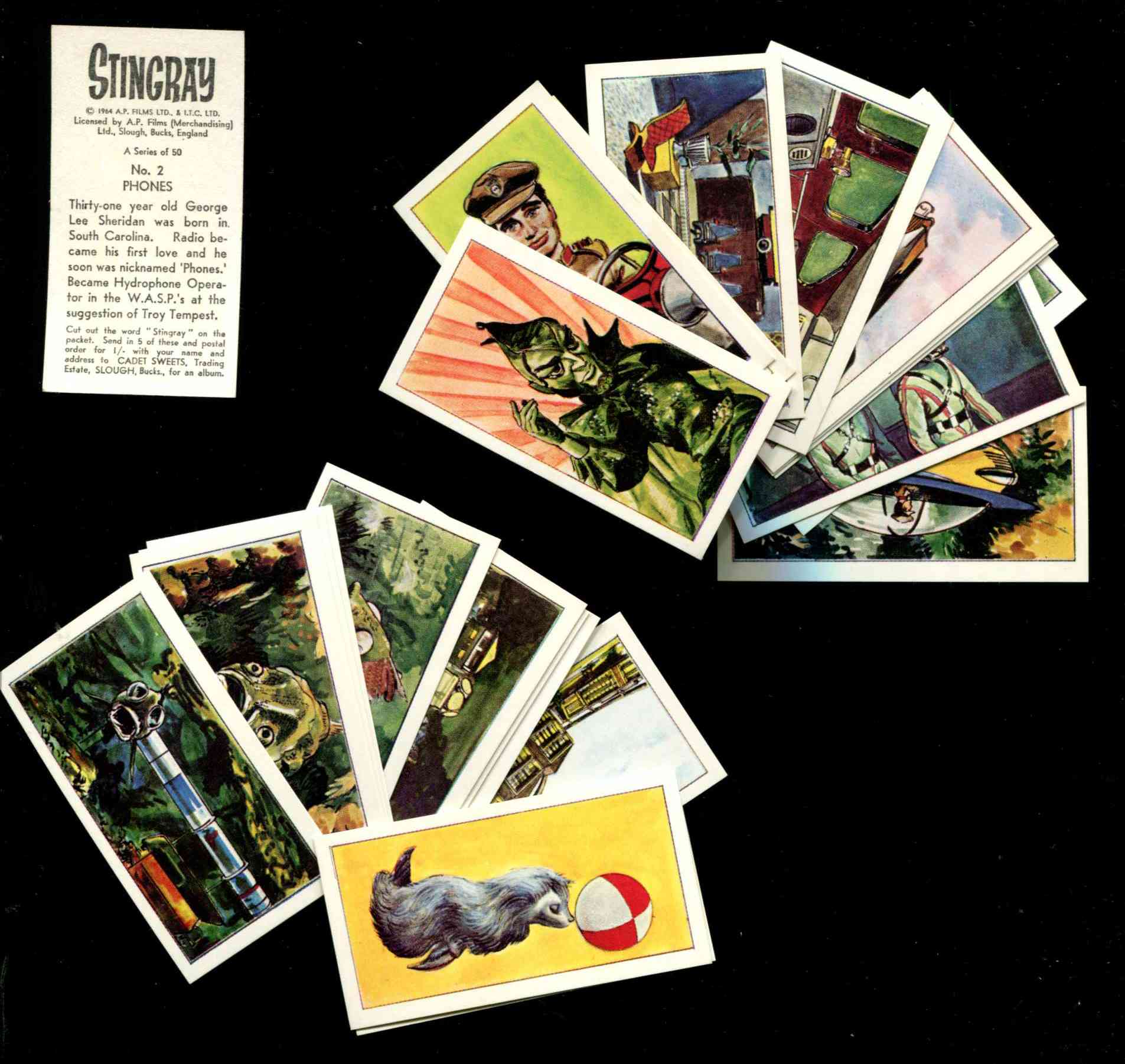 1964 Cadet Sweets STINGRAY - Lot of (23) different n cards value