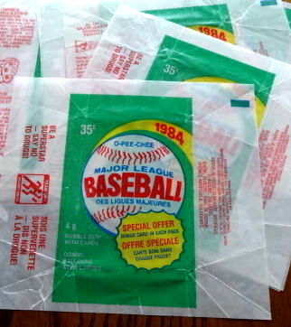  OPC: 1984 OPC/O-Pee-Chee Baseball WRAPPERS - Lot of (35) Baseball cards value