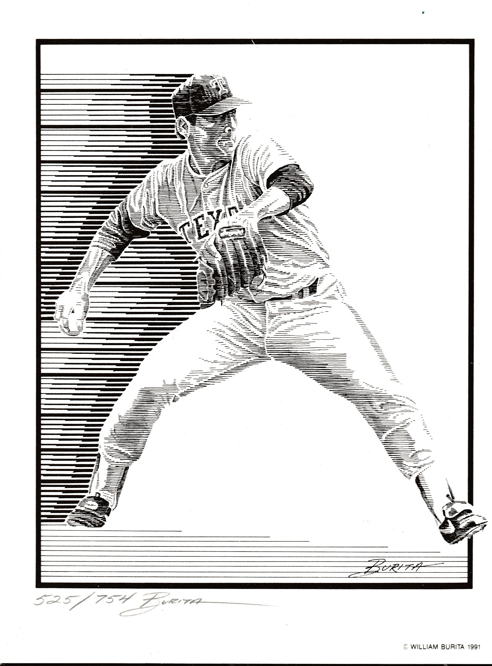 Burita - NOLAN RYAN - Limited Edition Print (#d/754) 1991 (Rangers) Baseball cards value