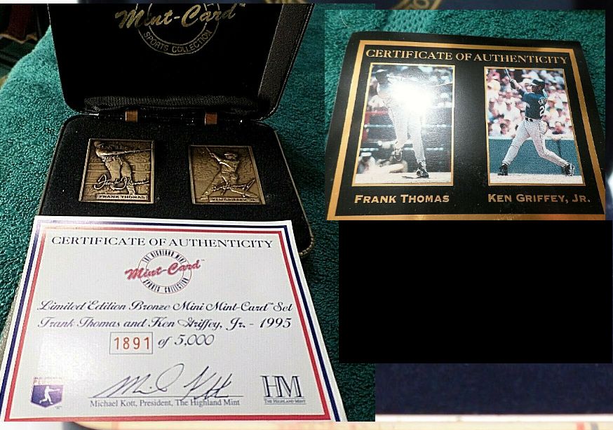 Ken Griffey Jr/Frank Thomas - HIGHLAND MINT Mini Mint-Card SET (1995) Baseball cards value