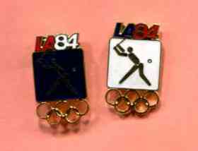  1984 L.A. Olympics 'LA 84' Baseball - Lot of (20) Pins Baseball cards value