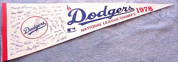 PENNANT - Los Angeles Dodgers 1978 National League Champs Baseball cards value