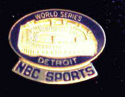  1984 Detroit TIGERS 'NBC SPORTS' WORLD SERIES Press Pin Baseball cards value