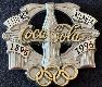  1996 Coca-Cola STERLING SILVER Atlanta Olympics Pin (Balfour)