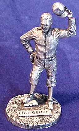  Lou Gehrig - 1979 Signature Pewter Figurine (Yankees) Baseball cards value