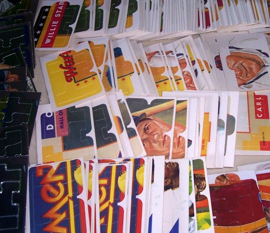  1981-91 Donruss Puzzle Cards - BULK Lot of over (1,000) 3-piece cards Baseball cards value