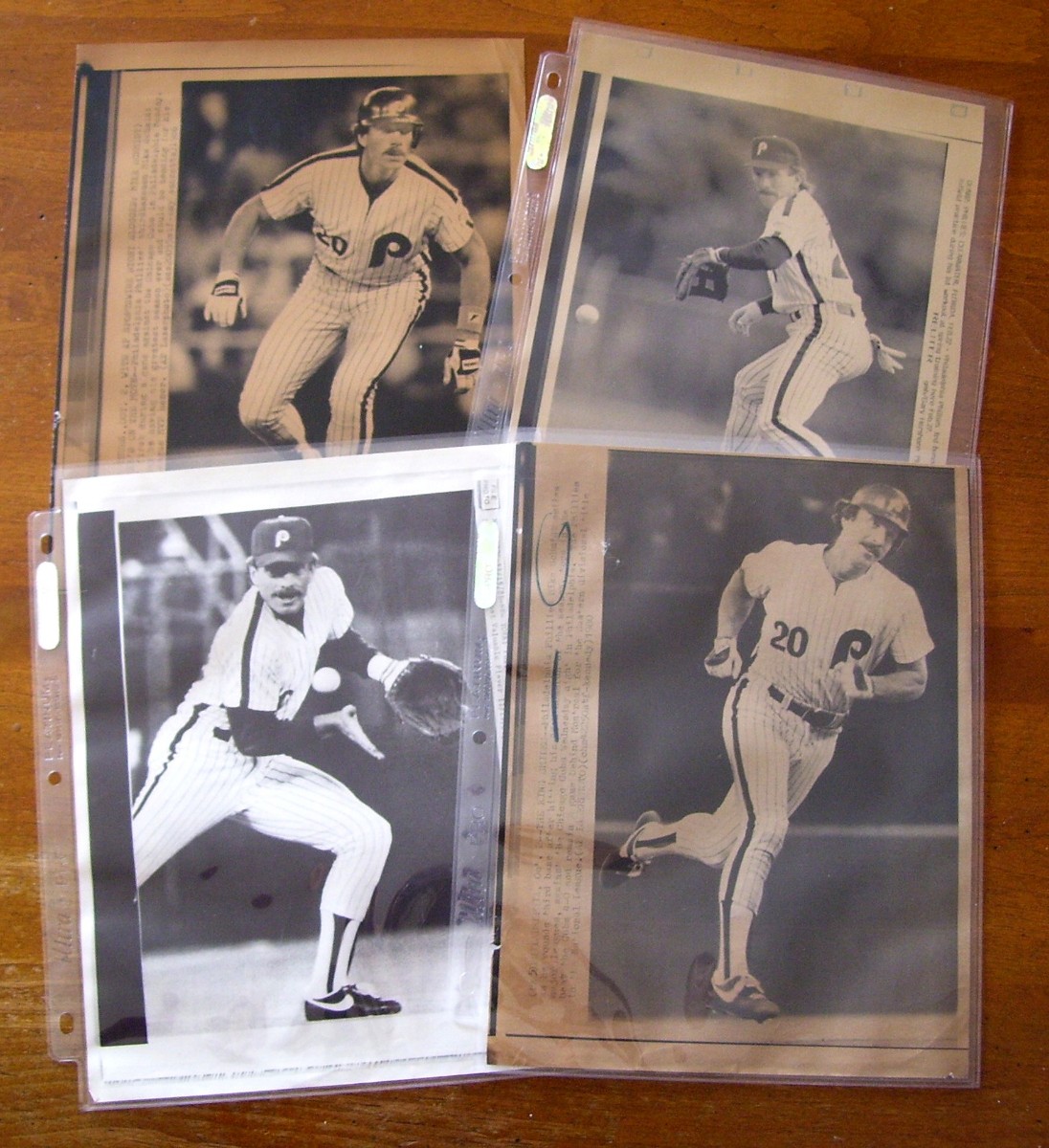 WIREPHOTO: Mike Schmidt - LOT of (4) - 1980,1986(2),1990 (Phillies) Baseball cards value