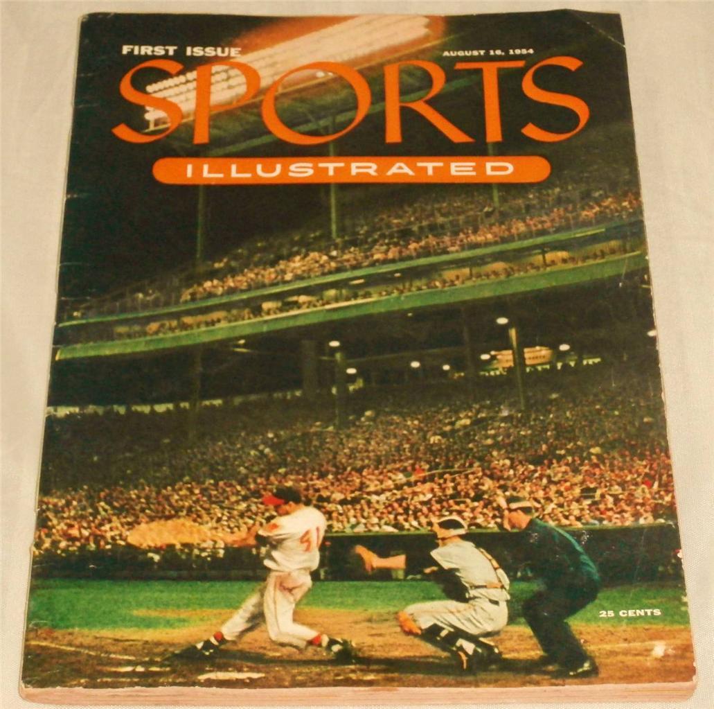Sports Illustrated (1954/08/16) - FIRST ISSUE REPRINT (Eddie Mathews cover) Baseball cards value