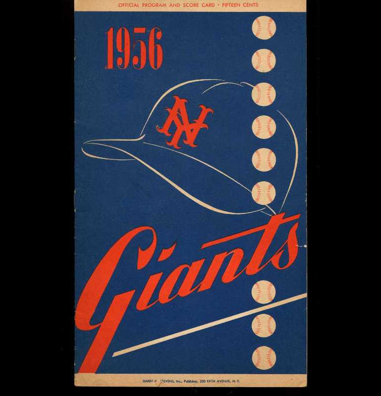  1956 New York GIANTS - official Program (vs. Braves) Baseball cards value