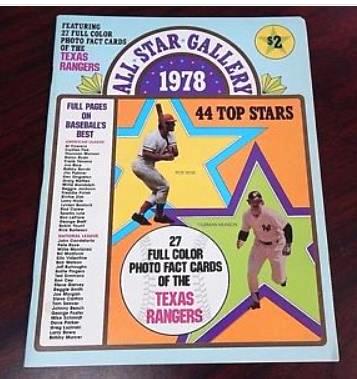  1978 All-Star Gallery - RANGERS - 54-Page booklet w/27 RANGERS cards Baseball cards value