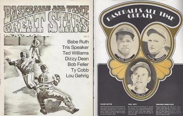  1971 Dell Baseballs All Time Great Stars - 8 page booklet w/Ruth,DiMaggio Baseball cards value