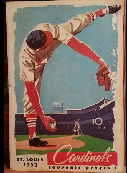  1953 St. Louis CARDINALS Scorecard (versus Phillies) Baseball cards value