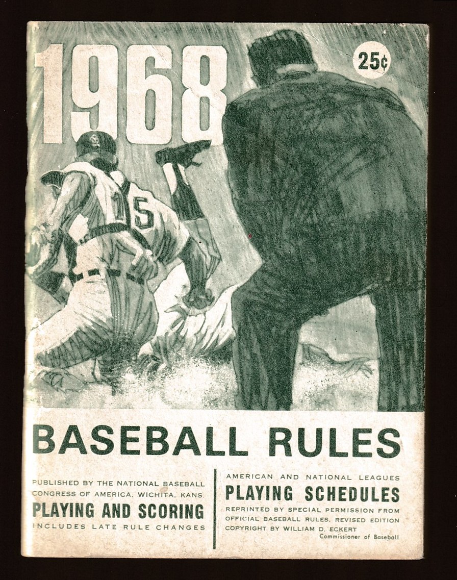  1968 Official Baseball RULES (Major Leagues, 64 pages) Baseball cards value