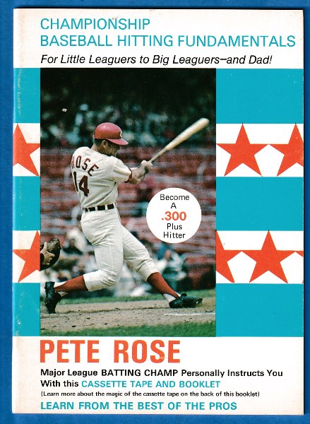 1970 PETE ROSE - Championship Baseball Hitting Fundamentals BOOKLET Baseball cards value