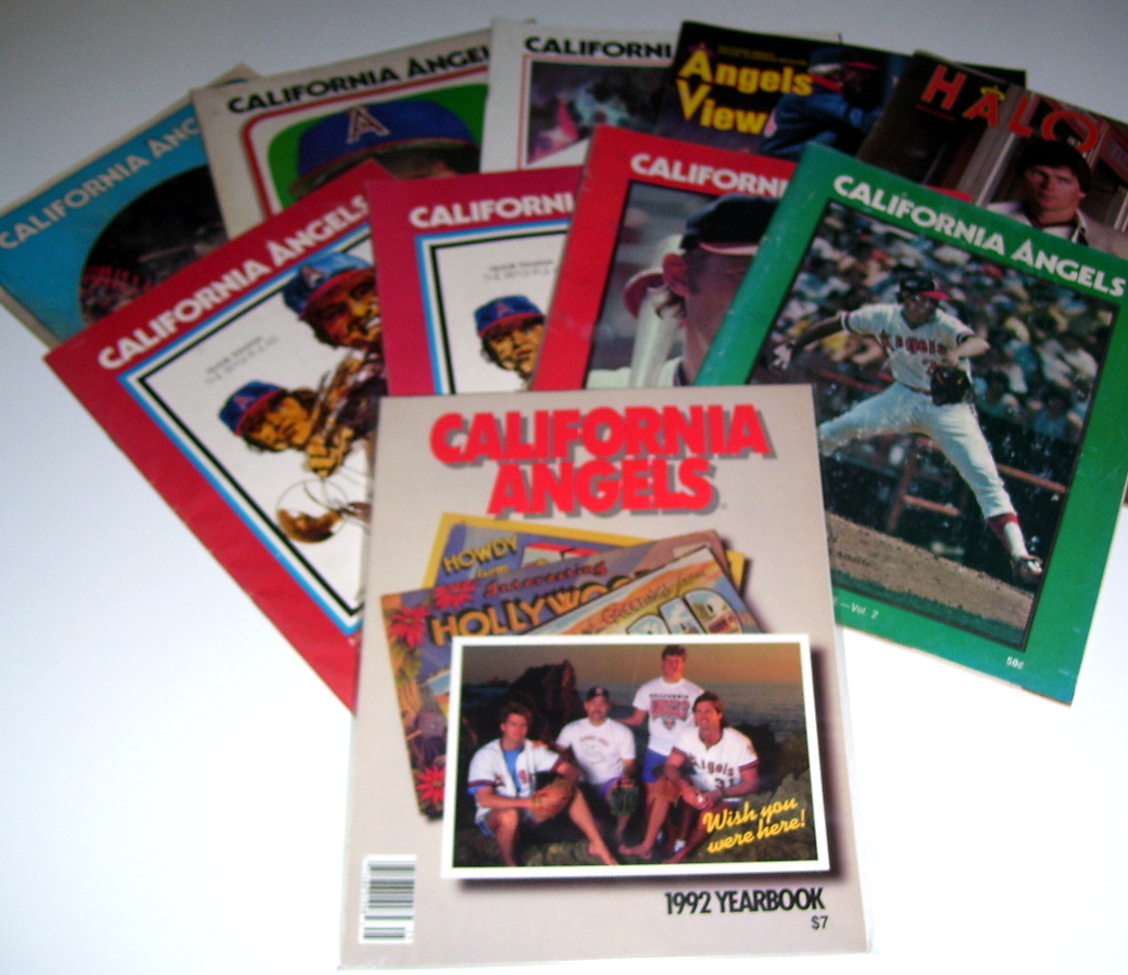  1976-1986 Angels Scorebooks & Programs - Lot of (9) + NM/MT 1992 Yearbook Baseball cards value