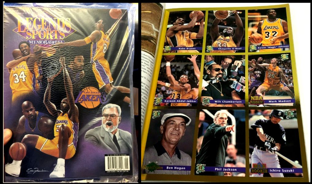 KOBE BRYANT - 2001 LEGENDS Magazine - w/insert cards,Shaq & more... Baseball cards value