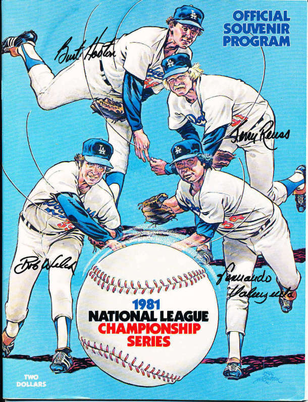  1981 - Dodgers vs Expos - National League Championship Series program Baseball cards value