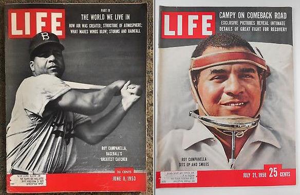  LIFE - 1953 06/08 + 07/21 issues - ROY CAMPANELLA - Lot of (2) !!! Baseball cards value