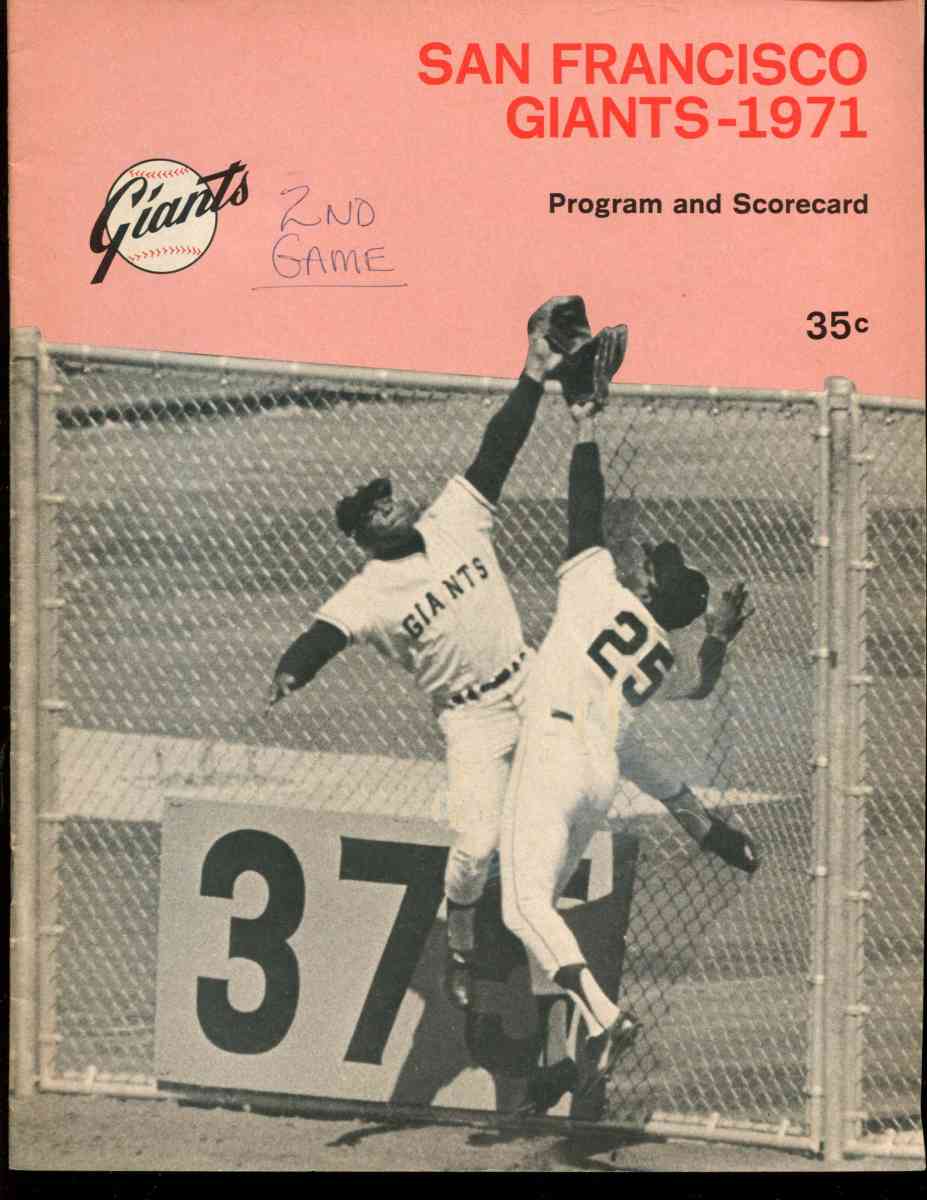  1971 San Francisco GIANTS Program & Scorecard - vs. Braves Baseball cards value