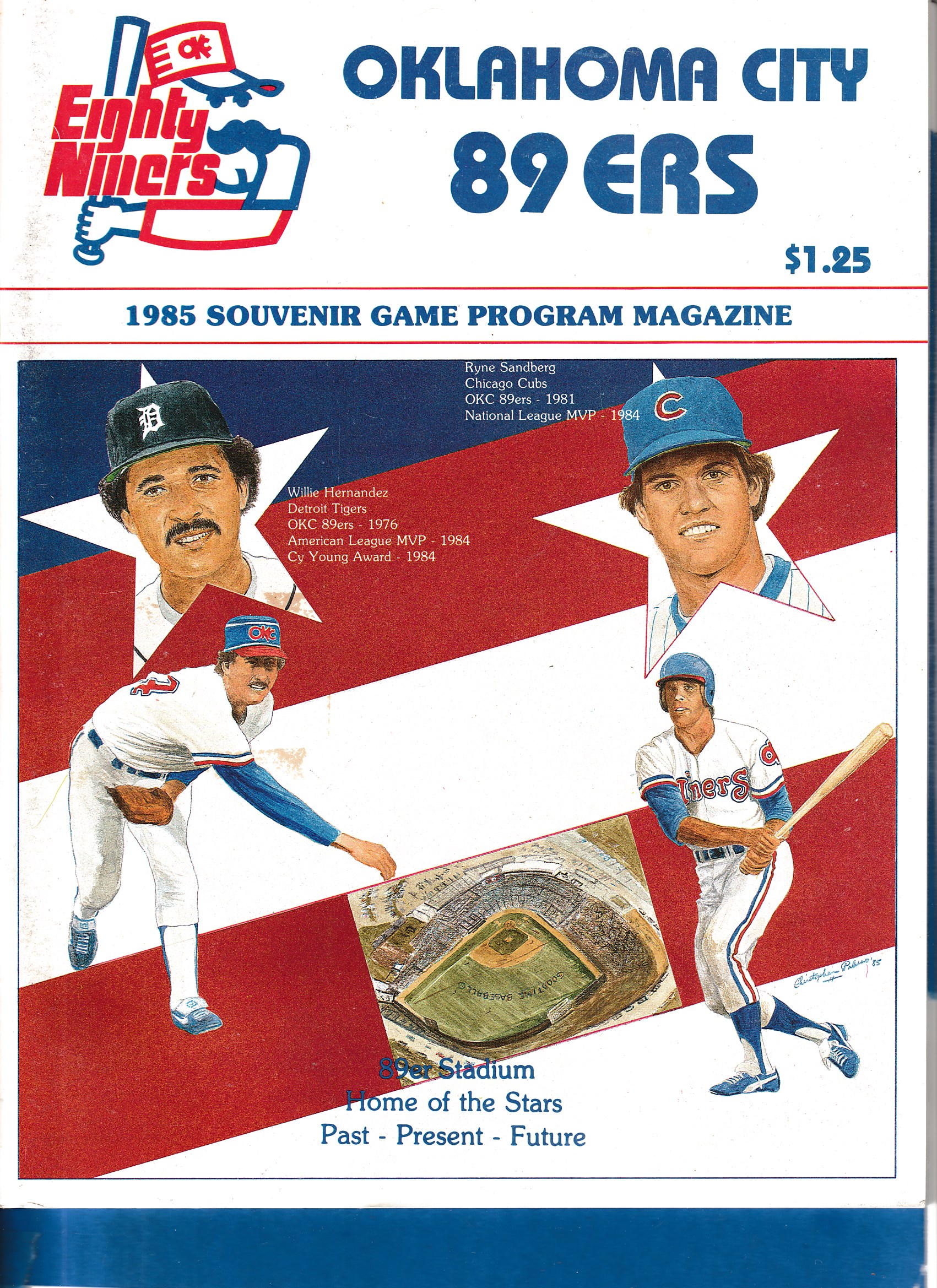  1985 Oklahoma City 89ers Program & Magazine - Ryne Sandberg cover (Cubs) Baseball cards value