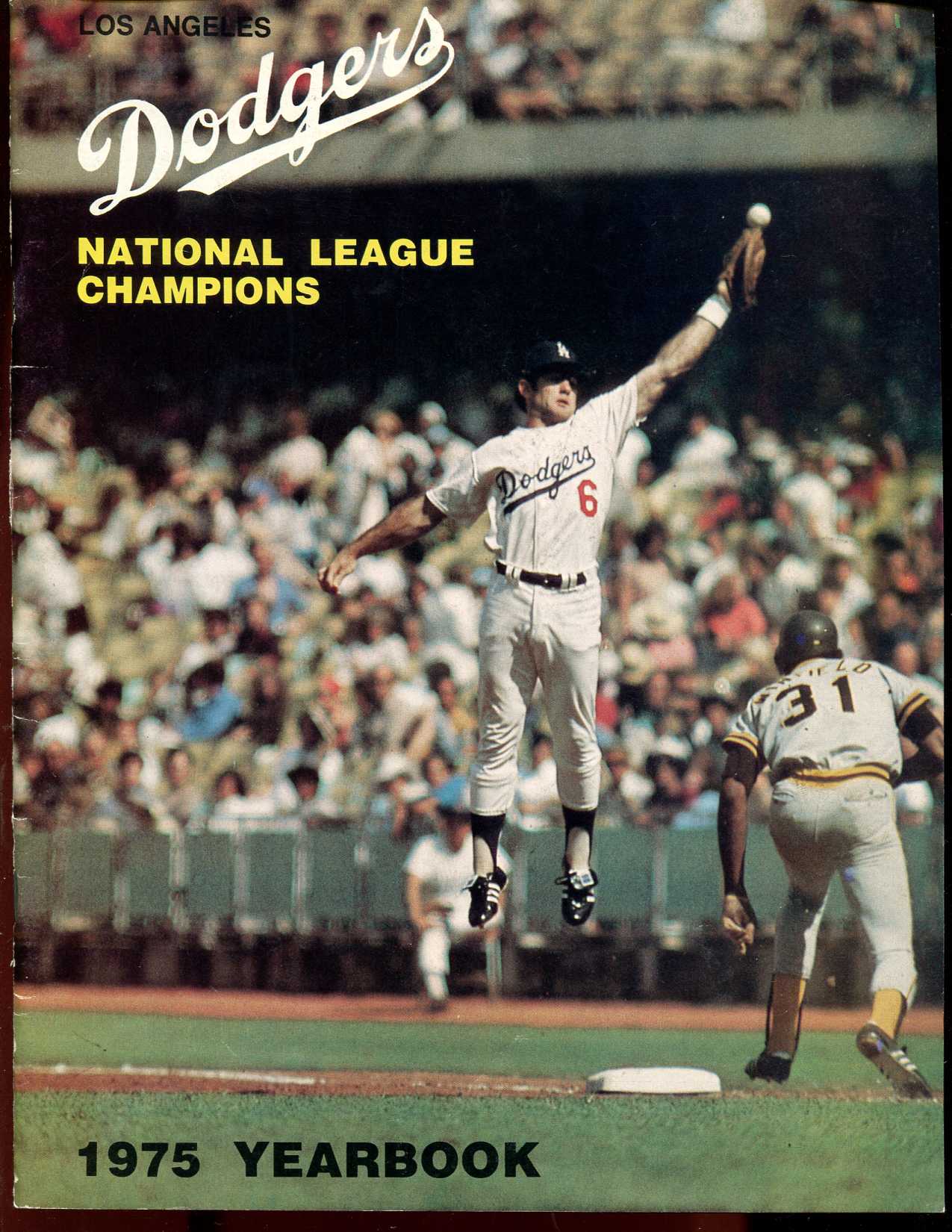  1975 Los Angeles Dodgers Yearbook (Steve Garvey cover) (56 pages) Baseball cards value
