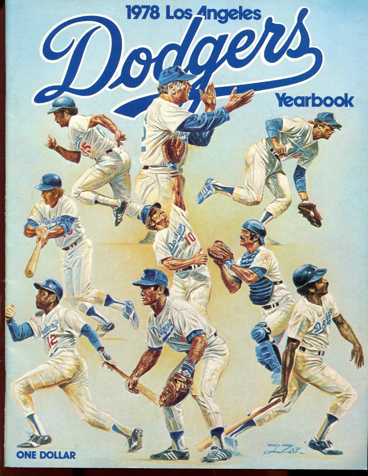  1978 Los Angeles Dodgers Yearbook (Great Cover !) (64 pages) Baseball cards value