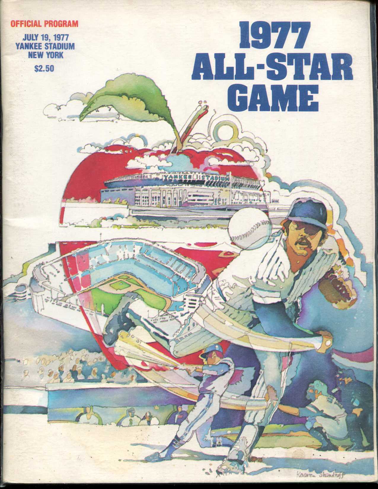  1977 All-Star Game Program - Yankee Stadium Baseball cards value