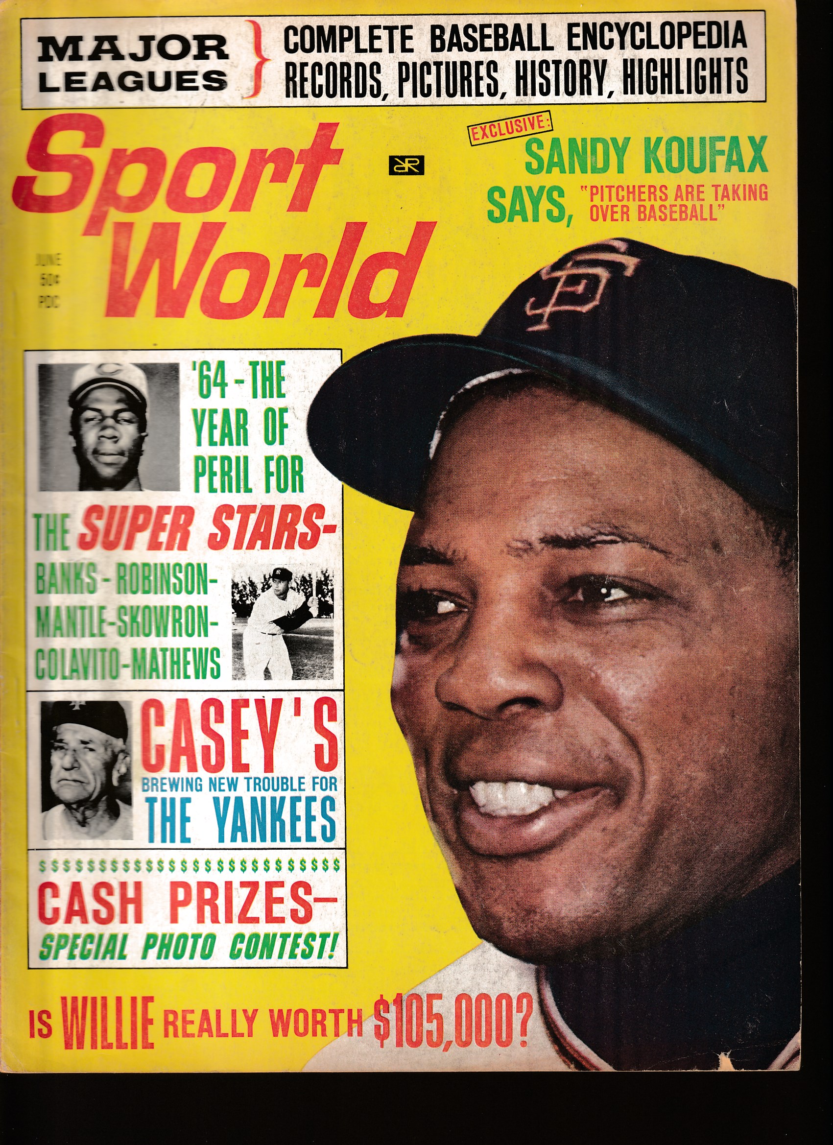 SPORT WORLD - 1964 06/Jun - WILLIE MAYS cover Baseball cards value