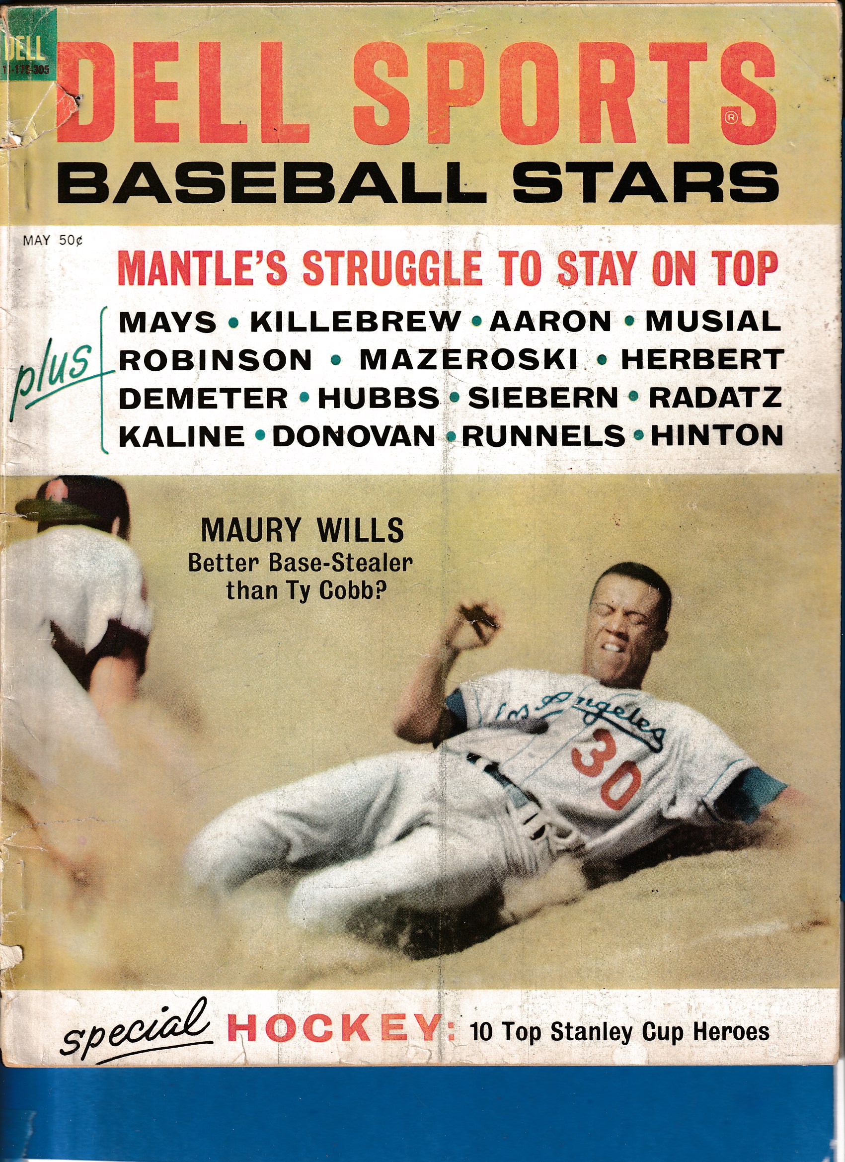  Maury Wills - SPORT & DELL SPORTS 1963 - 'Better Base-Stealer than Cobb?' Baseball cards value