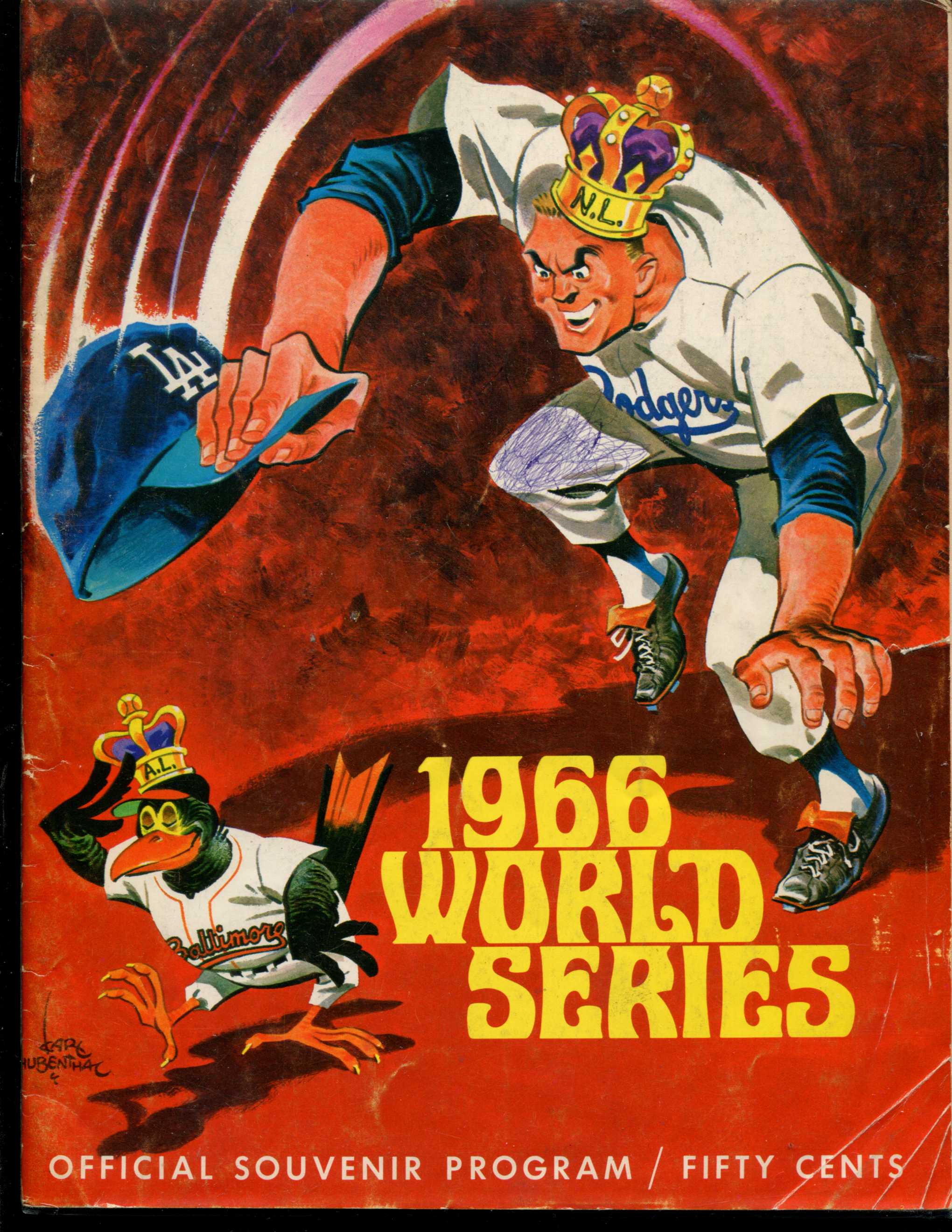  1966 World Series Program - Orioles/Dodgers - Dodger Stadium Version Baseball cards value