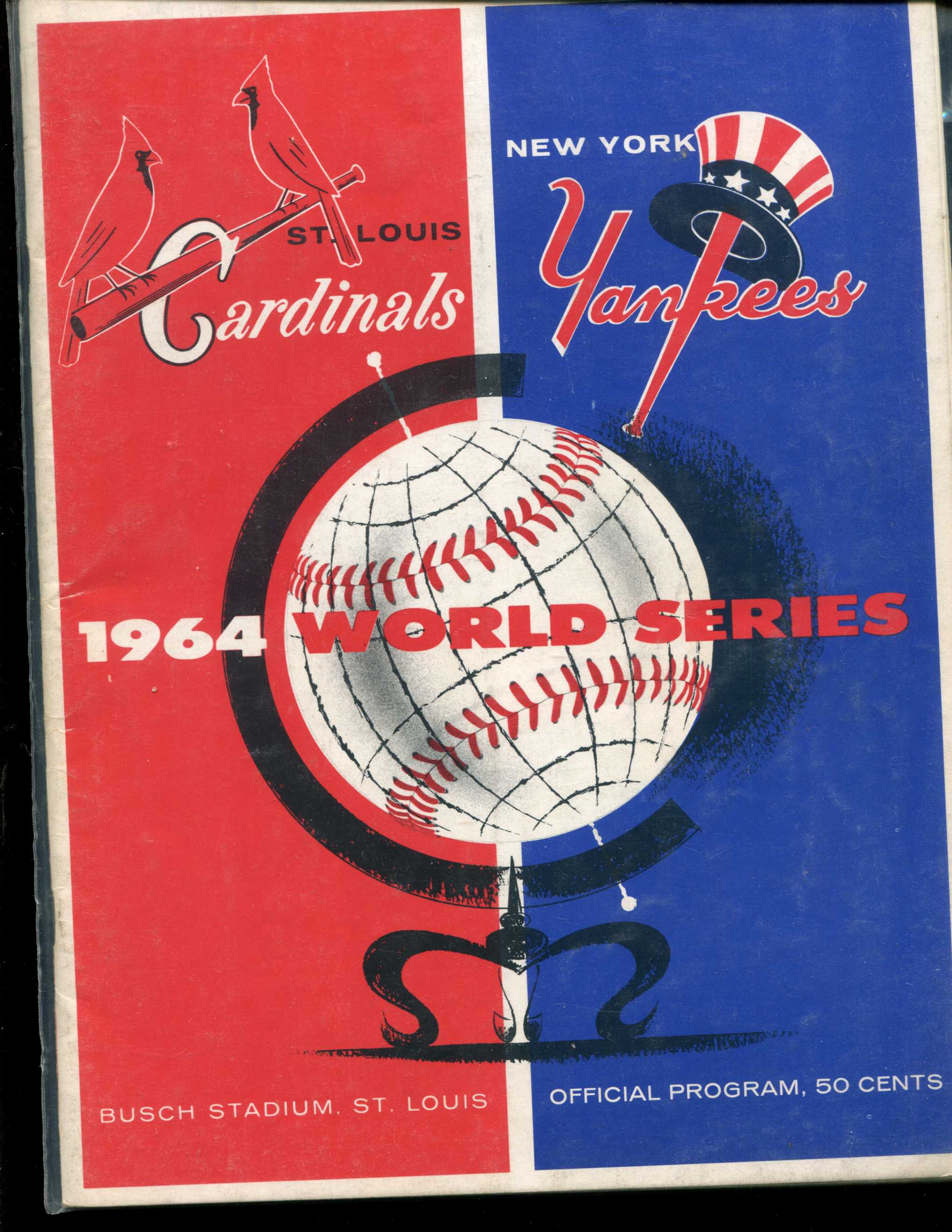  1964 World Series Program - Cardinals/Yankees - Busch Stadium Version Baseball cards value