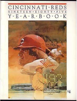  1985 Cincinnati Reds Yearbook (Pete Rose cover) (56 pages) Baseball cards value