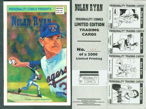  NOLAN RYAN - 'Best Pitchers #1' - LIMITED EDITION 1992 Personality Comics Baseball cards value