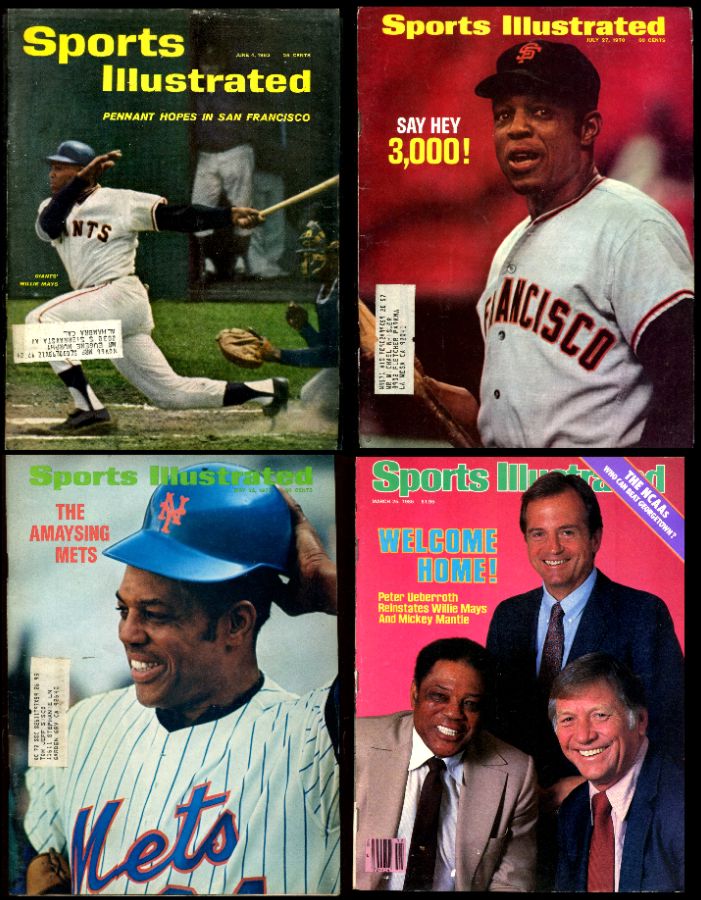 Willie Mays - Sports Illustrated - Lot of (4) (1962-1985) Baseball cards value