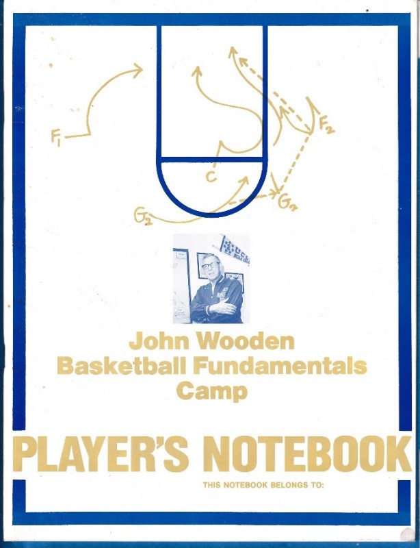  John Wooden's Basketball Camp - Player's Notebook (48 pages) (UCLA Coach) Baseball cards value