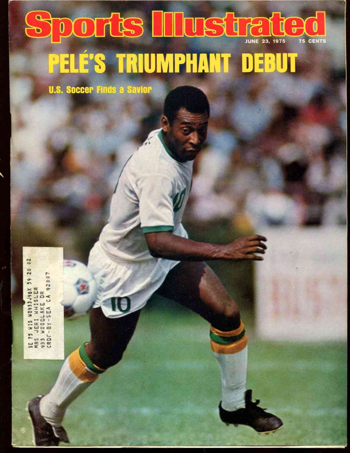 Sports Illustrated (1975/06/23) - Pele cover [Soccer] Baseball cards value