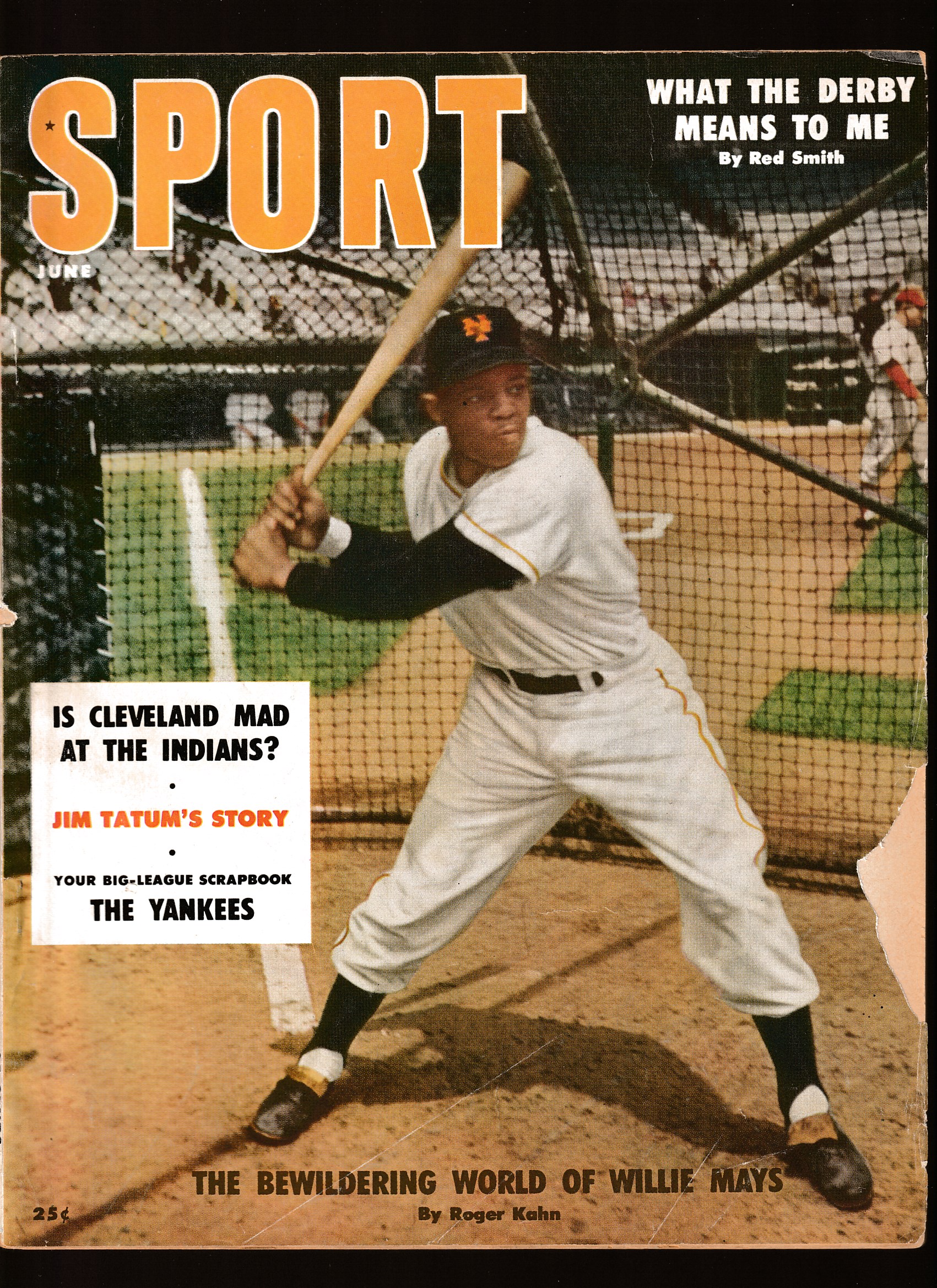 Willie Mays - SPORT Magazine - 1956 06/Jun Bewildering World of Willie Mays Baseball cards value