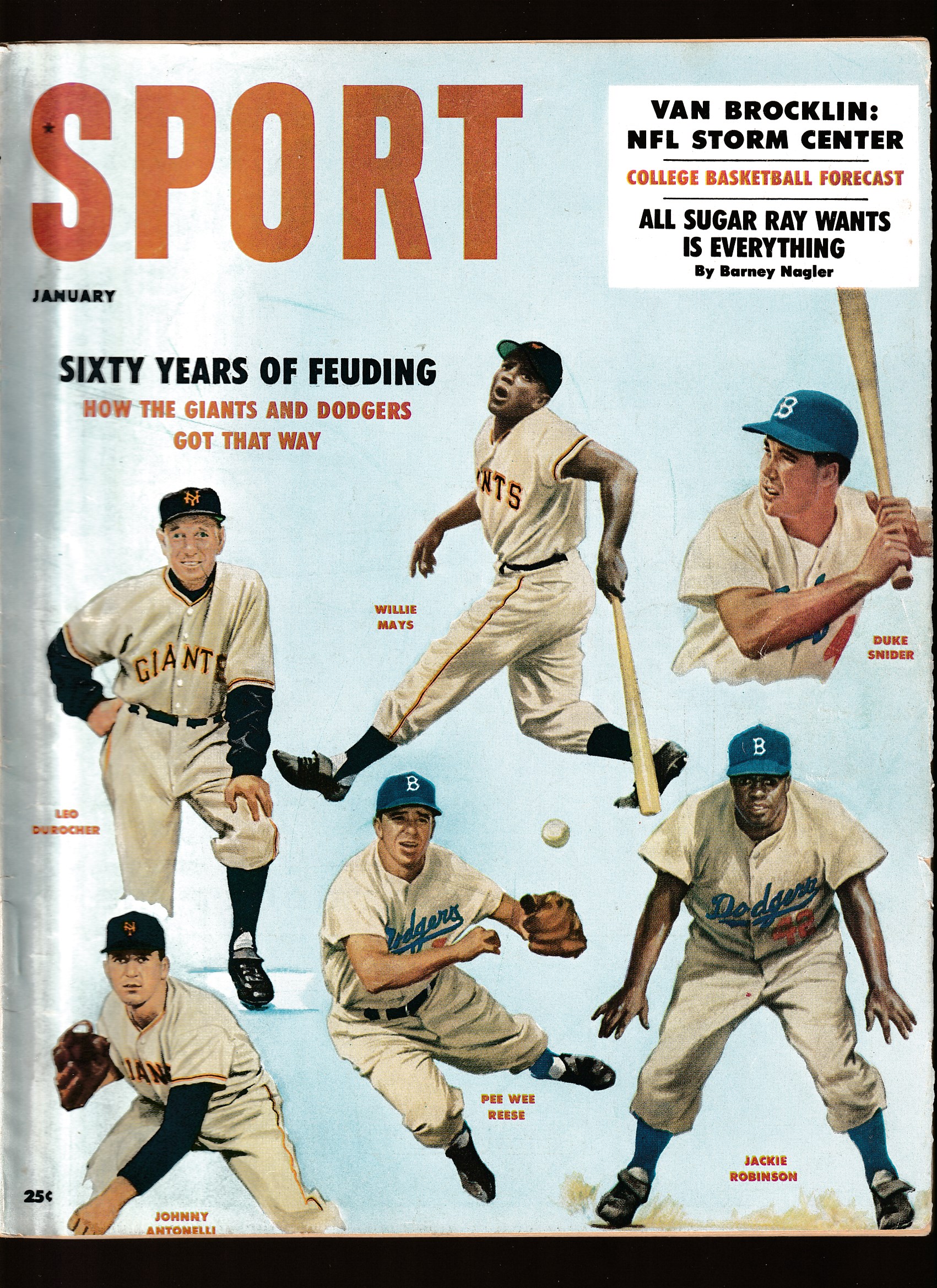 Willie Mays - SPORT Magazine - 1958 01/Jan Baseball cards value