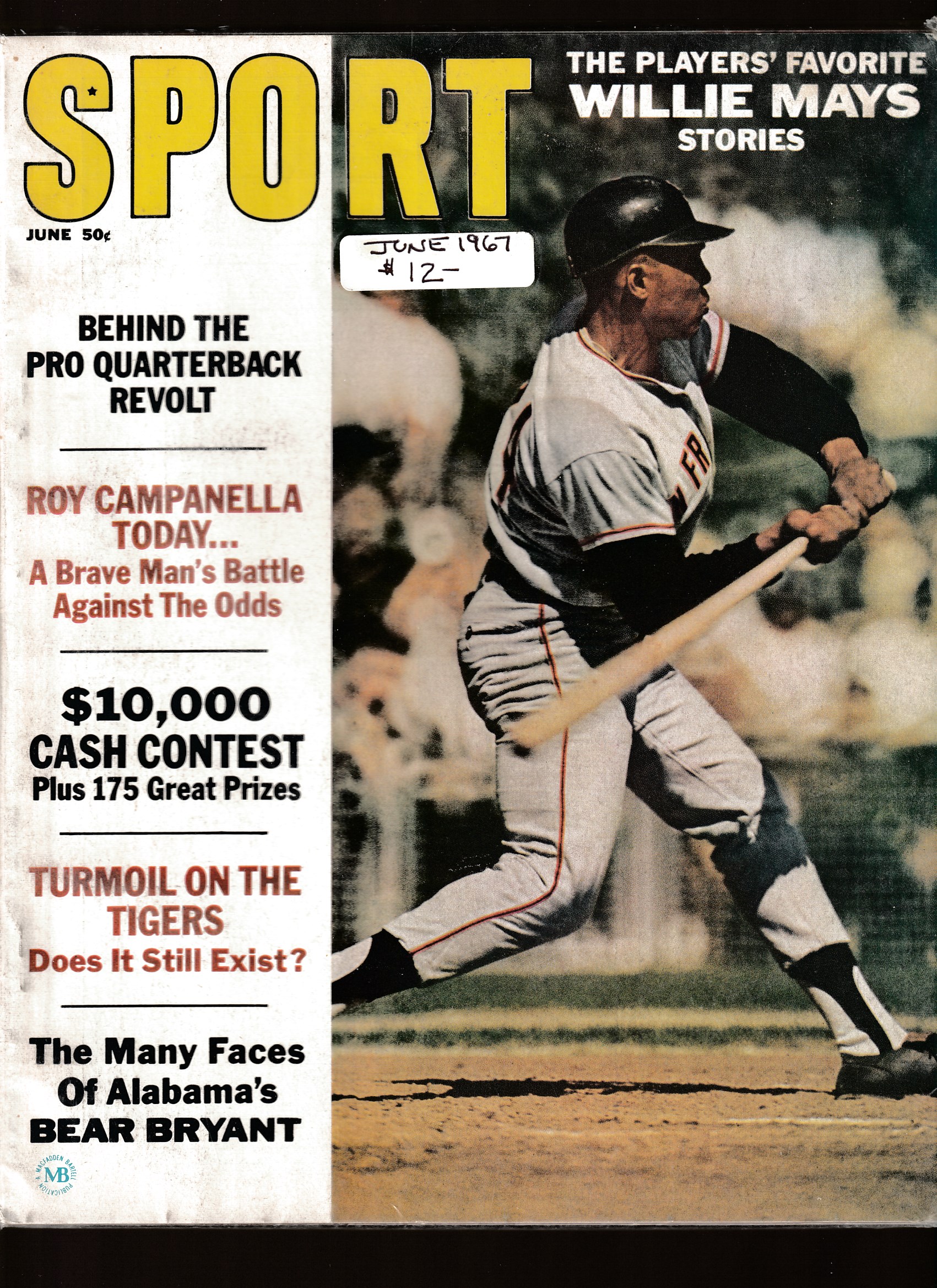Willie Mays - SPORT Magazine - 1967 06/June Baseball cards value