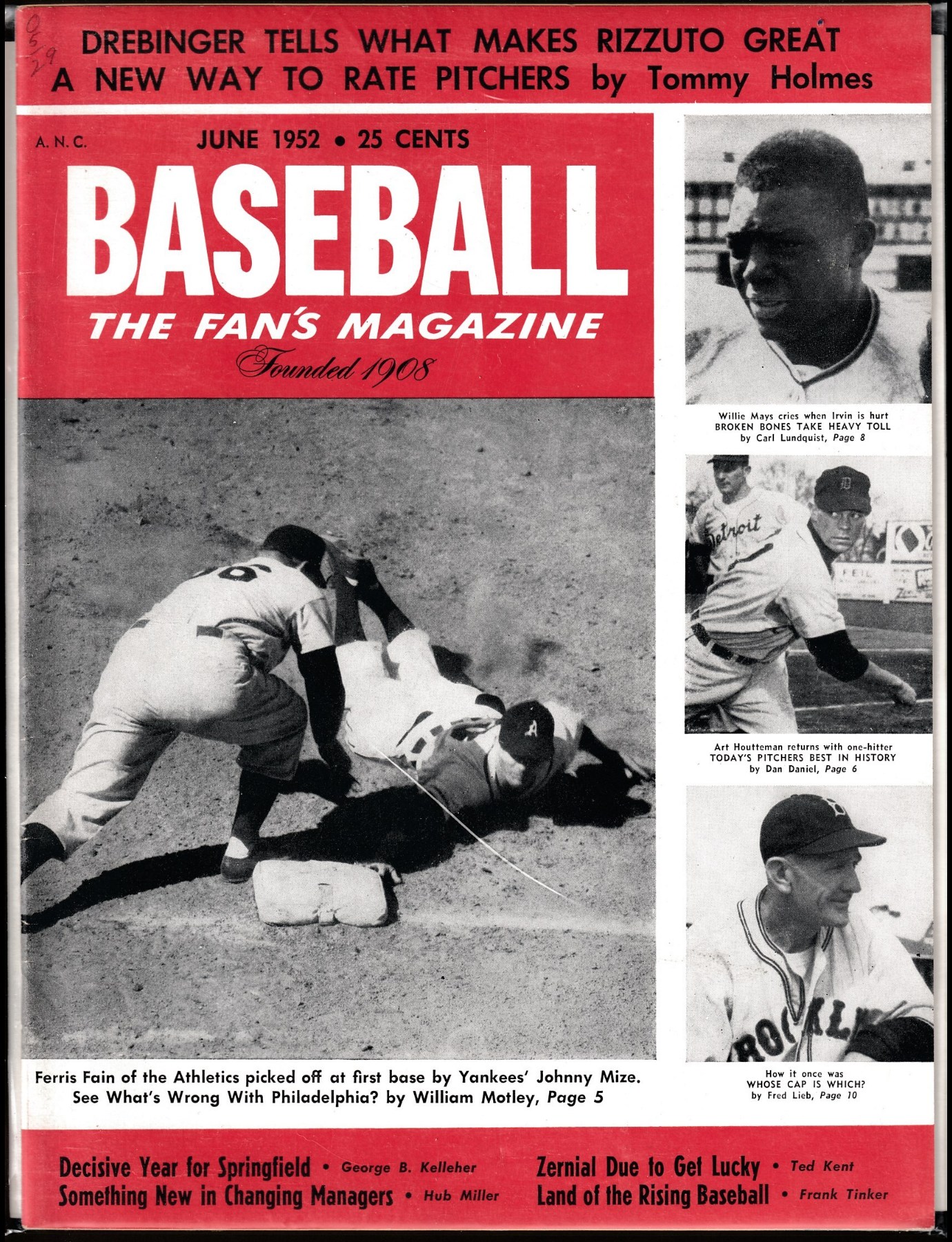 Willie Mays - 1952 - BASEBALL The Fan's Magazine Baseball cards value