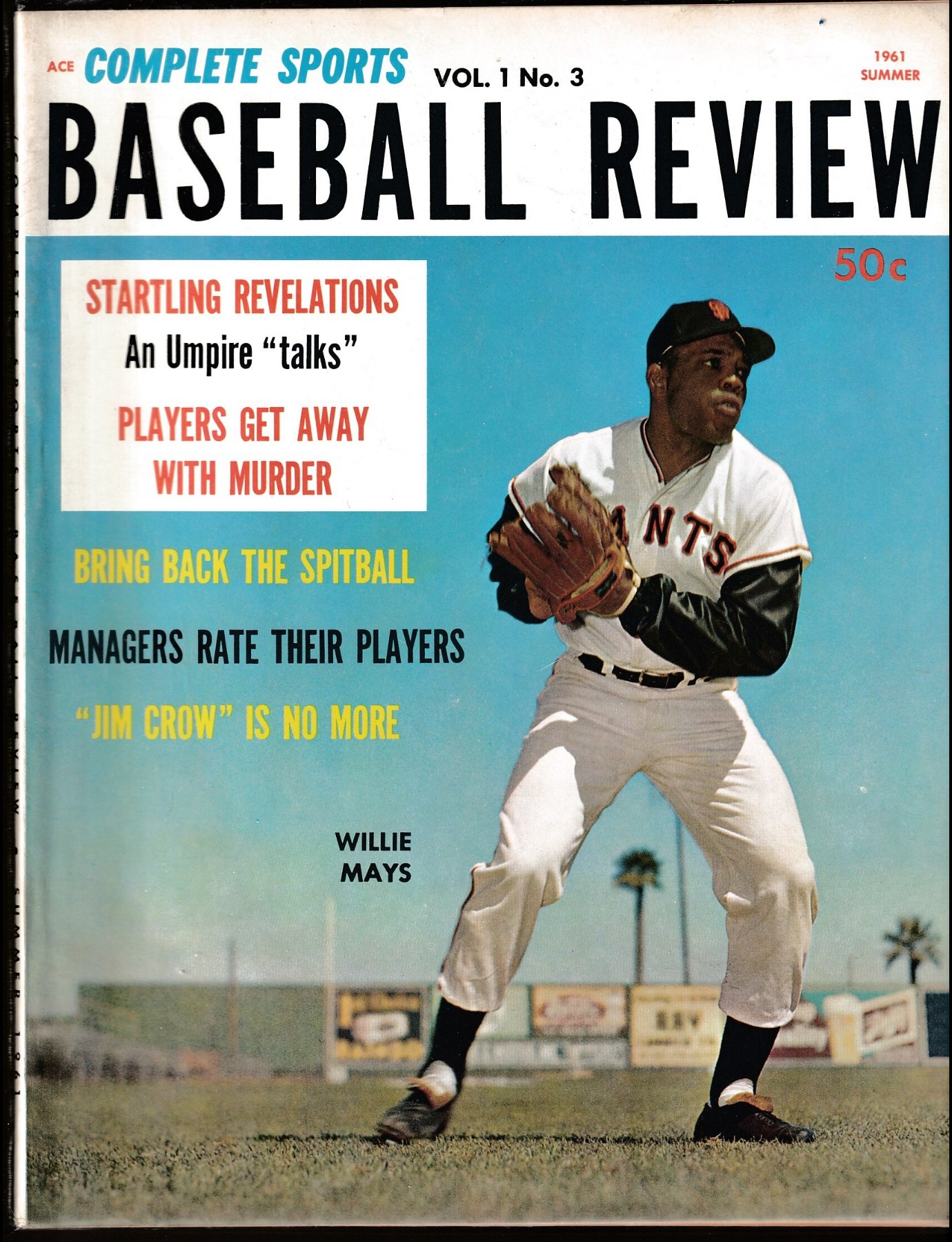 Willie Mays - 1961 - Complete Sports Baseball Review Baseball cards value