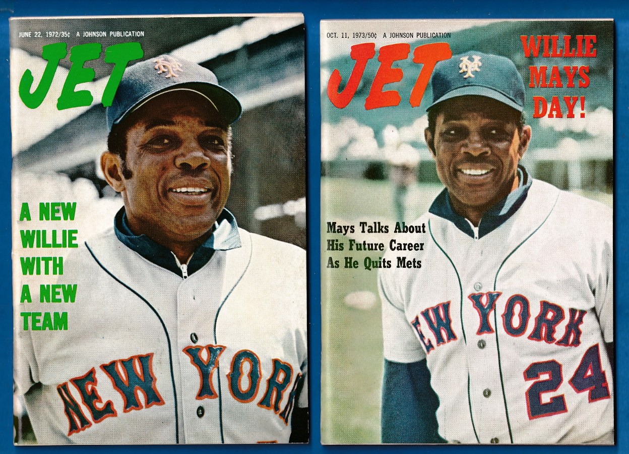 Willie Mays - JET 1972 & 1973 - 'A New Willie with a New Team' Baseball cards value