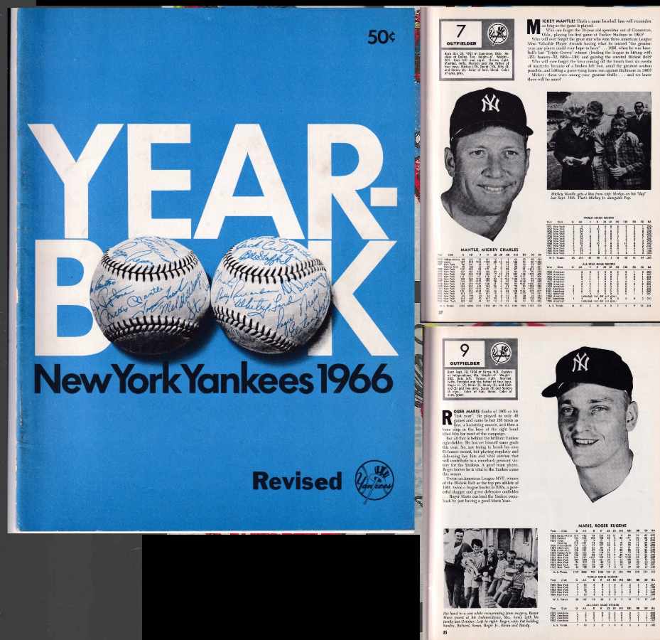 1966 New York Yankees Yearbook  cards value