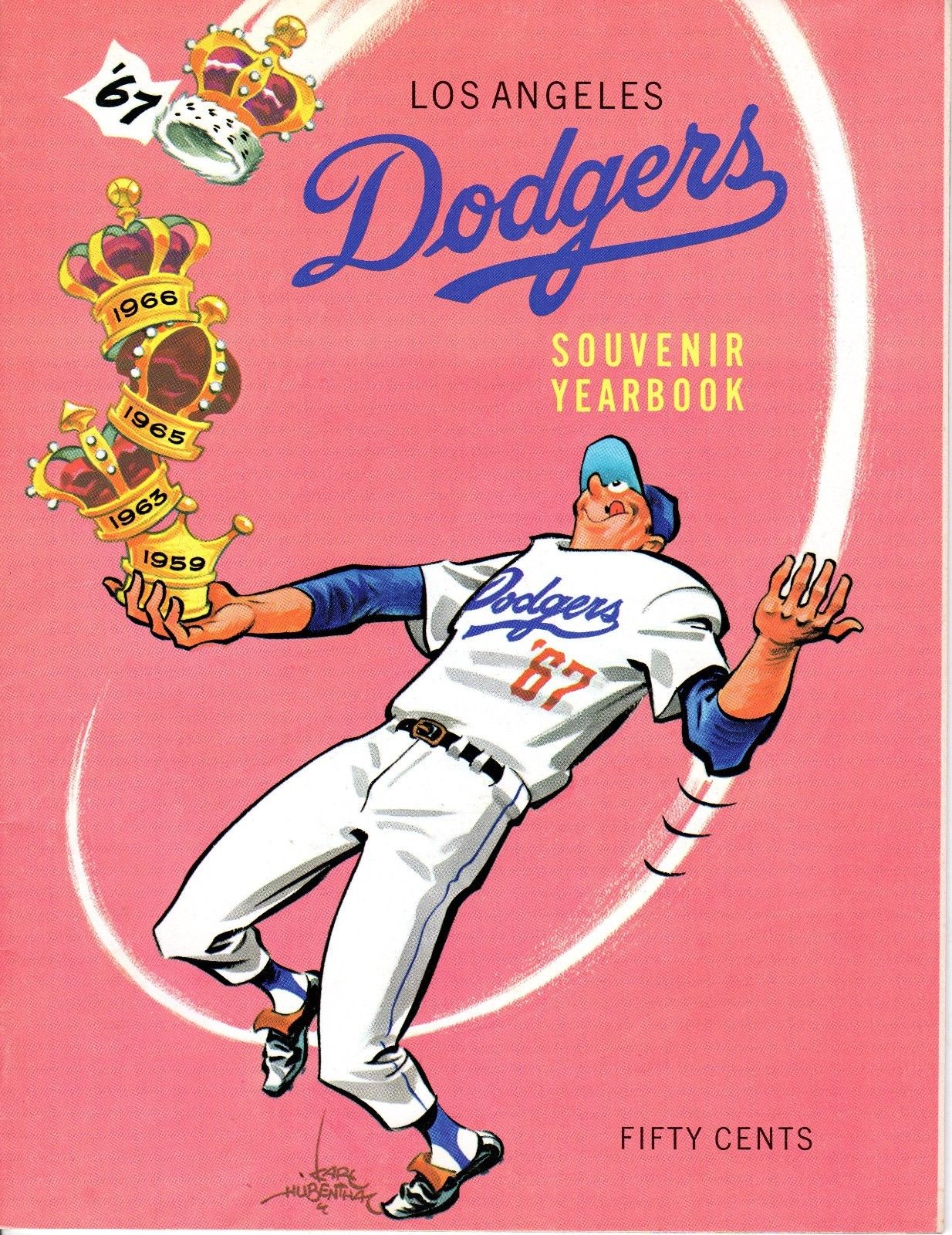  1967 Los Angeles Dodgers Yearbook (56 pages) Baseball cards value