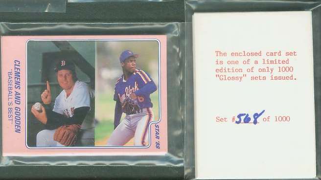 Roger Clemens - 1988 Star Company PINK GLOSSY #'d Complete Set with Gooden Baseball cards value